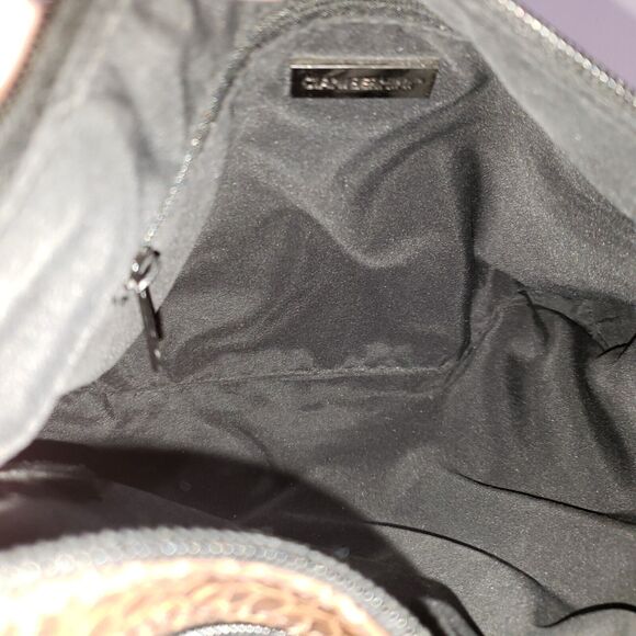 Giani Bernini Black Brown Patent Leather Hand Bsg Purse 8"×10"×3.5" - Picture 7 of 8